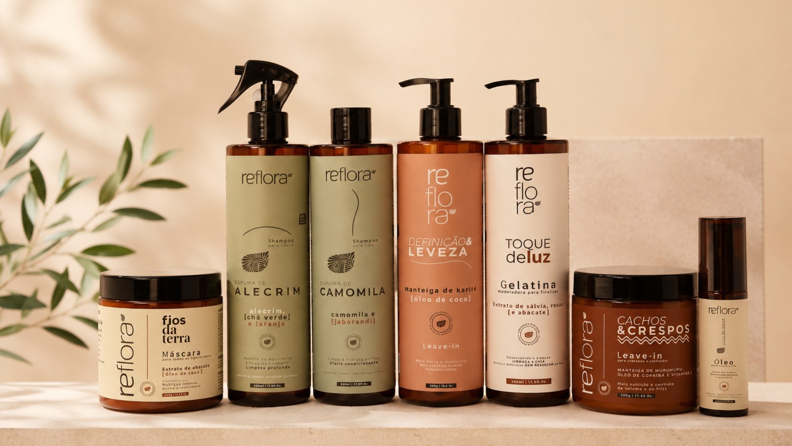 Linha completa de produtos Reflora