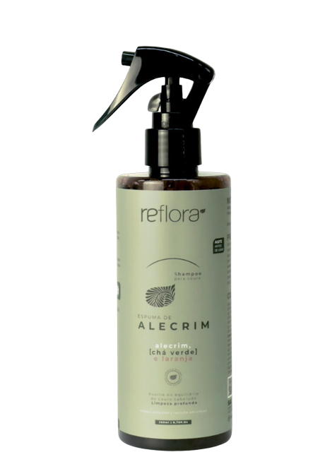 Shampoo para couro Espuma de Alecrim da Linha Reflora