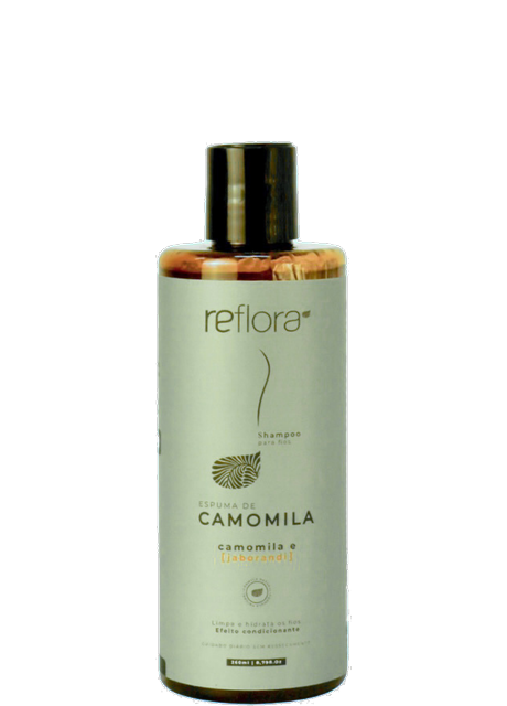 Shampoo Espuma de Camomila da Linha Reflora